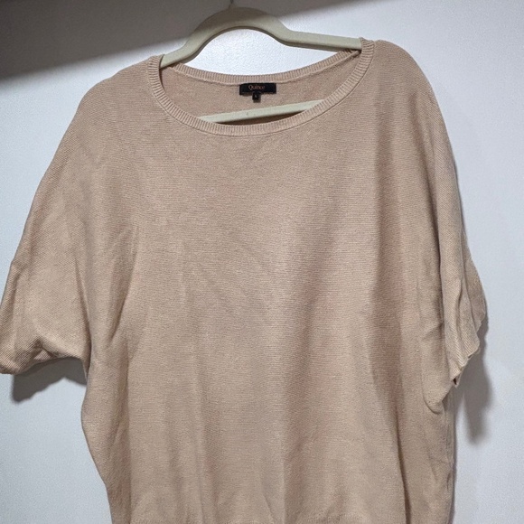 Quince Lightweight Cotton Cashmere Link-Stitch Dolman Sweater - Picture 1 of 1